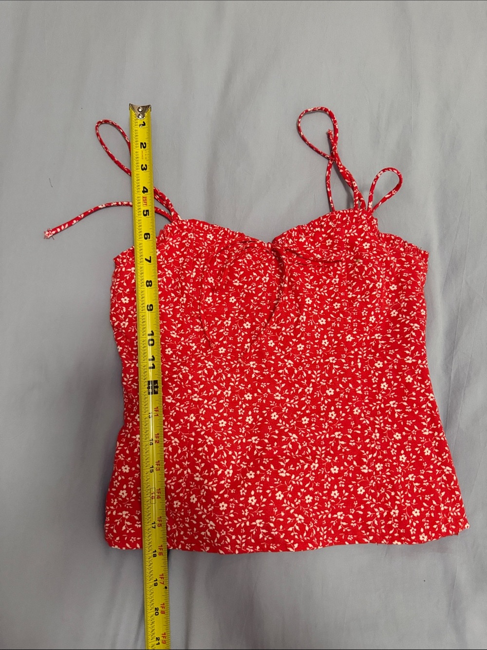 Zara Red Floral Spaghetti-Strap Cami